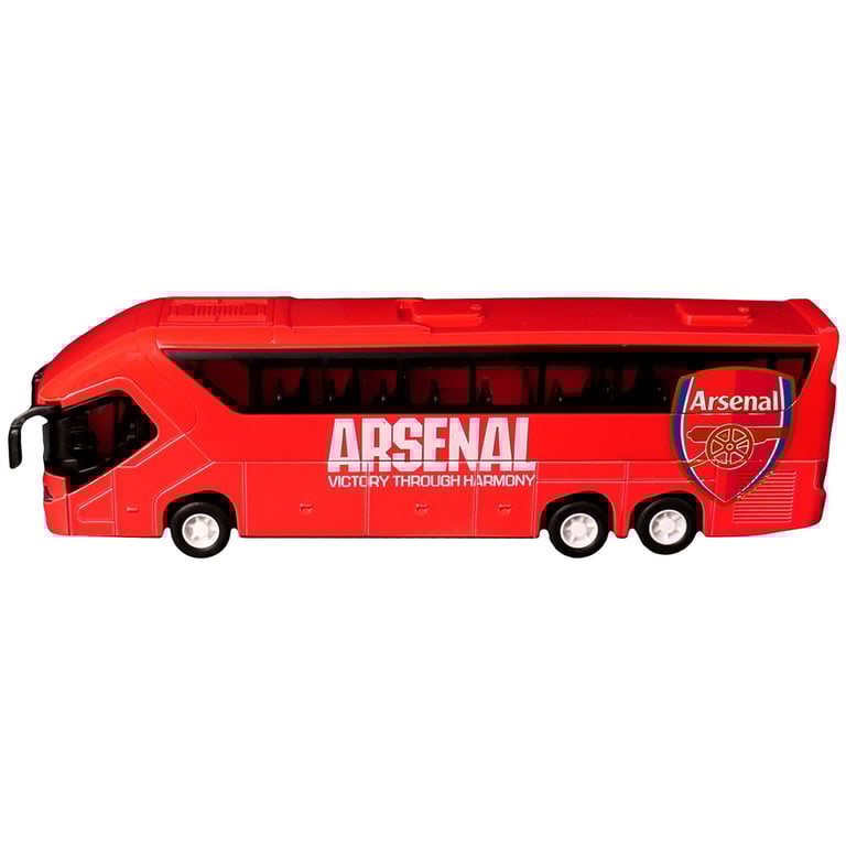 Arsenal FC Diecast Team Bus - Detailed Replica with Functioning Wheels & Opening Doors