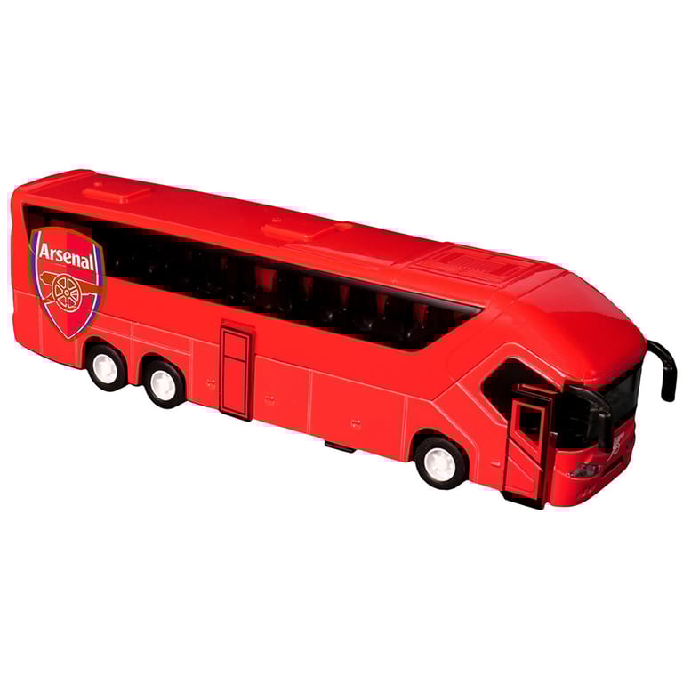 Arsenal FC Diecast Team Bus - Detailed Replica with Functioning Wheels & Opening Doors