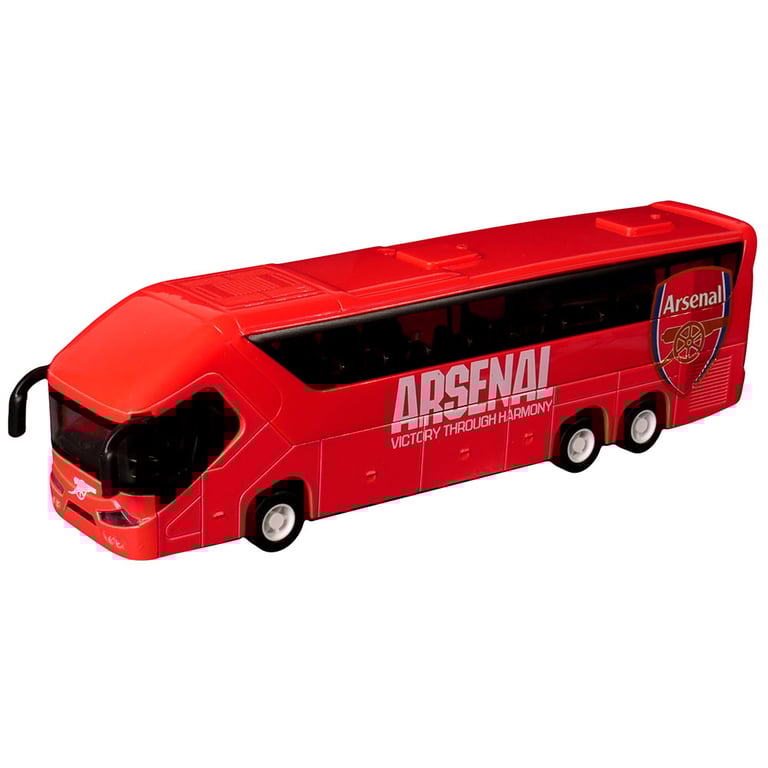 Arsenal FC Diecast Team Bus - Detailed Replica with Functioning Wheels & Opening Doors
