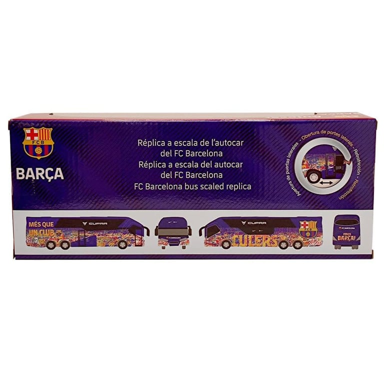 FC Barcelona Diecast Team Bus - Scaled Replica with Functioning Wheels and Opening Doors