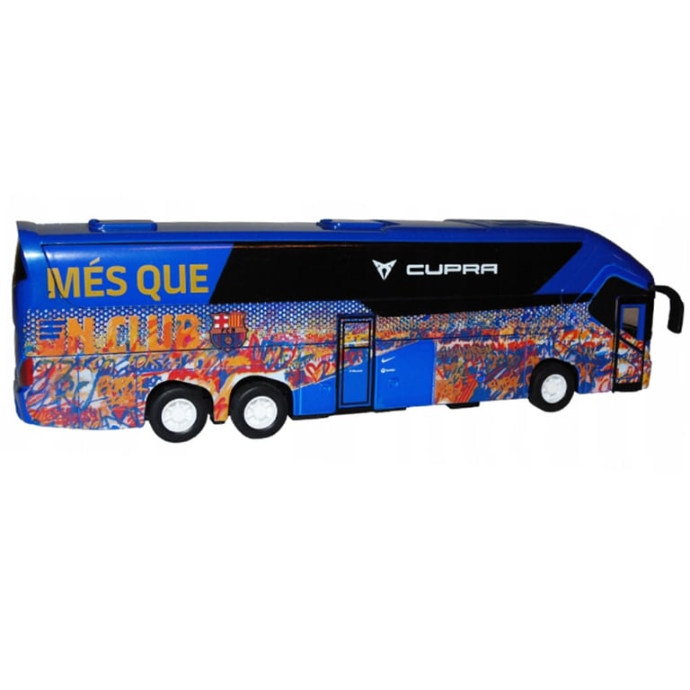 FC Barcelona Diecast Team Bus - Scaled Replica with Functioning Wheels and Opening Doors