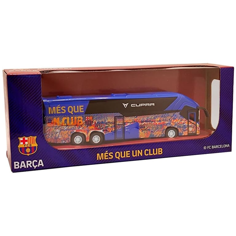 FC Barcelona Diecast Team Bus - Scaled Replica with Functioning Wheels and Opening Doors
