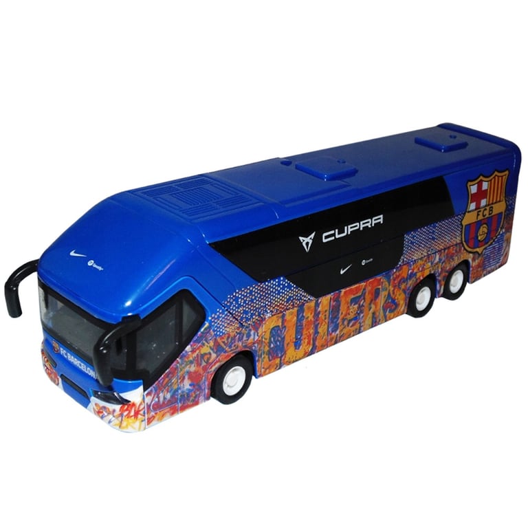 FC Barcelona Diecast Team Bus - Scaled Replica with Functioning Wheels and Opening Doors