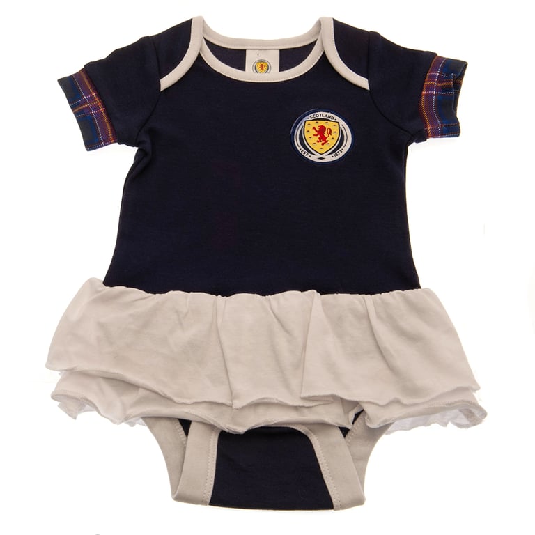 Scottish FA Tutu Bodysuit 0-3 Mths - Soft Cotton Design with Woven Crest