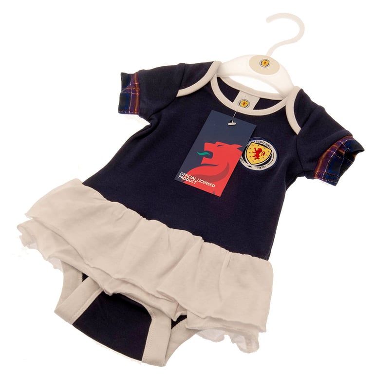 Scottish FA Tutu Bodysuit 0-3 Mths - Soft Cotton Design with Woven Crest