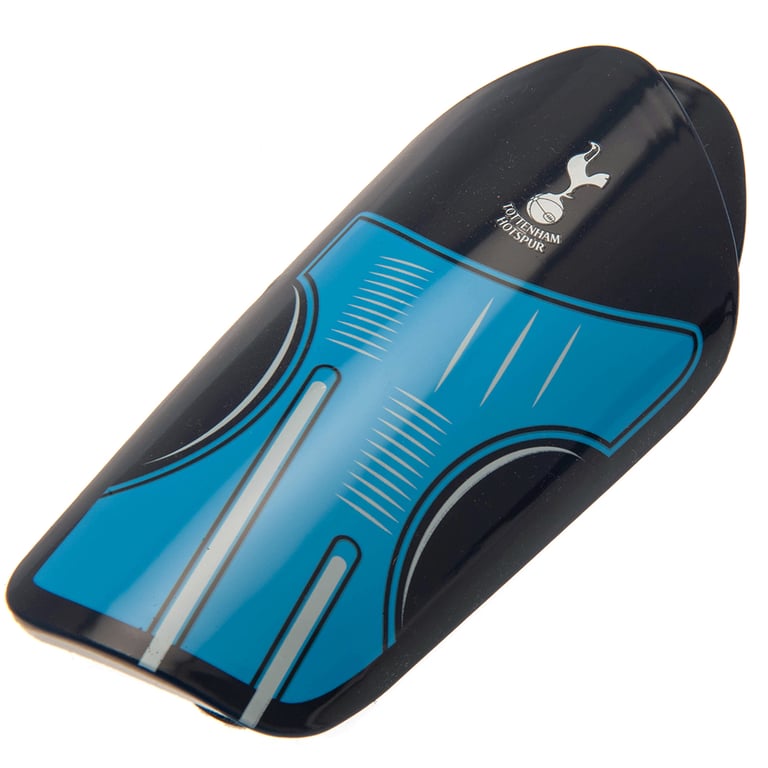 Tottenham Hotspur FC Delta Shin Pads Youths - Blue Crested Protection with Thick Moulded Shell