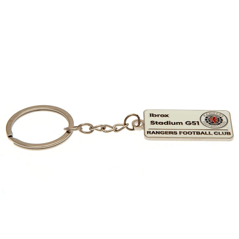 Rangers FC Embossed Street Sign Metal Keyring