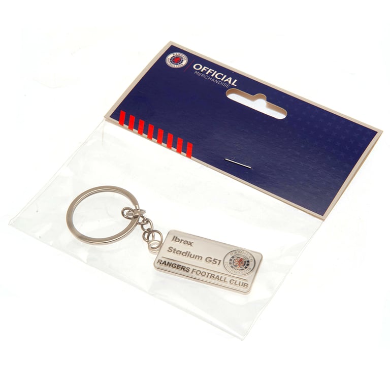 Rangers FC Embossed Street Sign Metal Keyring