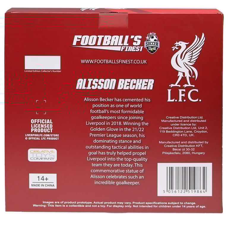 Liverpool FC Alisson Becker Premium Resin Goalkeeper Statue - Limited Edition Anfield Base