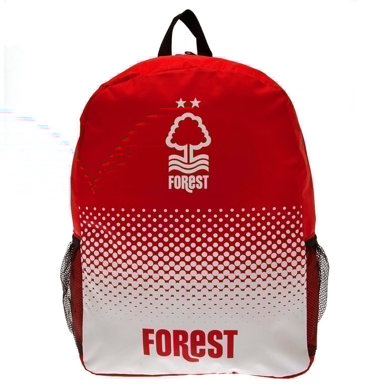Nottingham Forest FC Fade Design Padded Backpack with Club Crest and Adjustable Straps