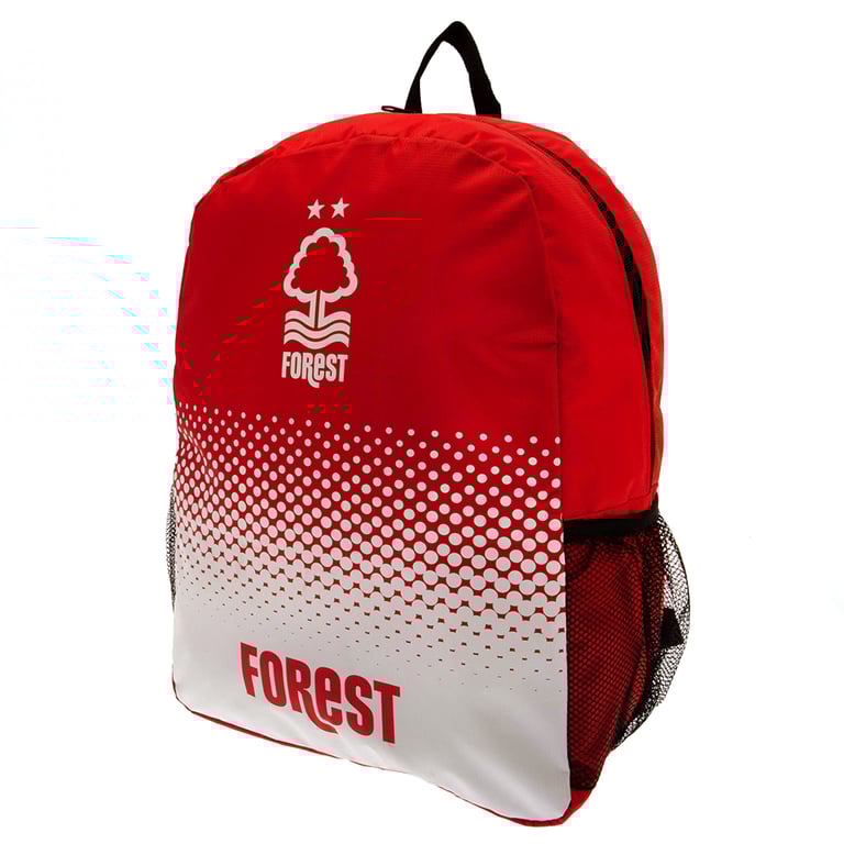 Nottingham Forest FC Fade Design Padded Backpack with Club Crest and Adjustable Straps