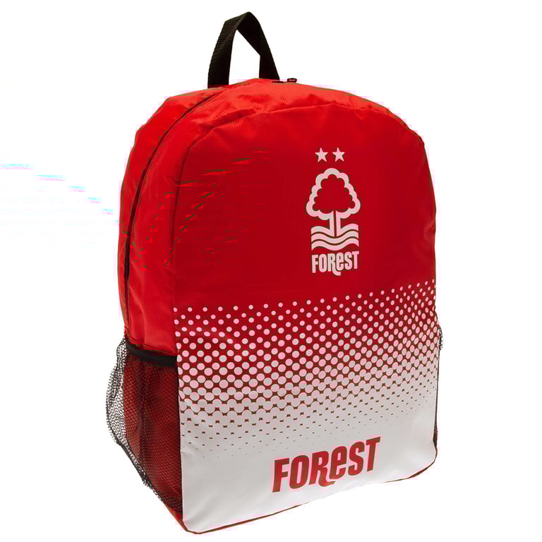 Nottingham Forest FC Fade Design Padded Backpack with Club Crest and Adjustable Straps