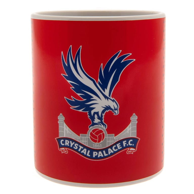 Crystal Palace FC Fade Design Ceramic Coffee Mug - Club Crest & White Handle