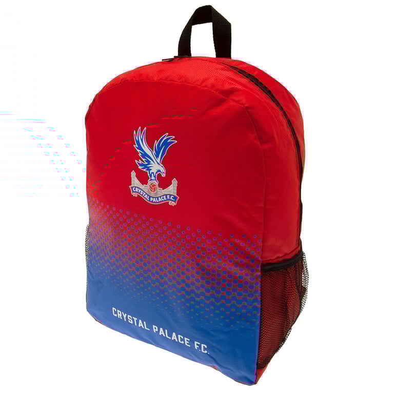 Crystal Palace FC Fade Design Padded Back Panel Backpack with Club Crest and Easy Access