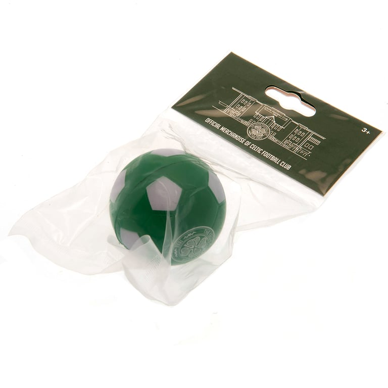 Celtic FC Green and White Football Design Stress Ball, PU Foam, Official Crest Print