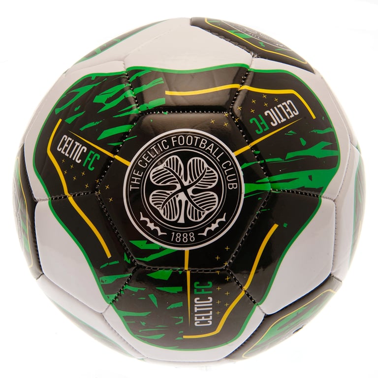 Celtic FC Tracer 26 Panel PVC Football - Green & White Crest Design