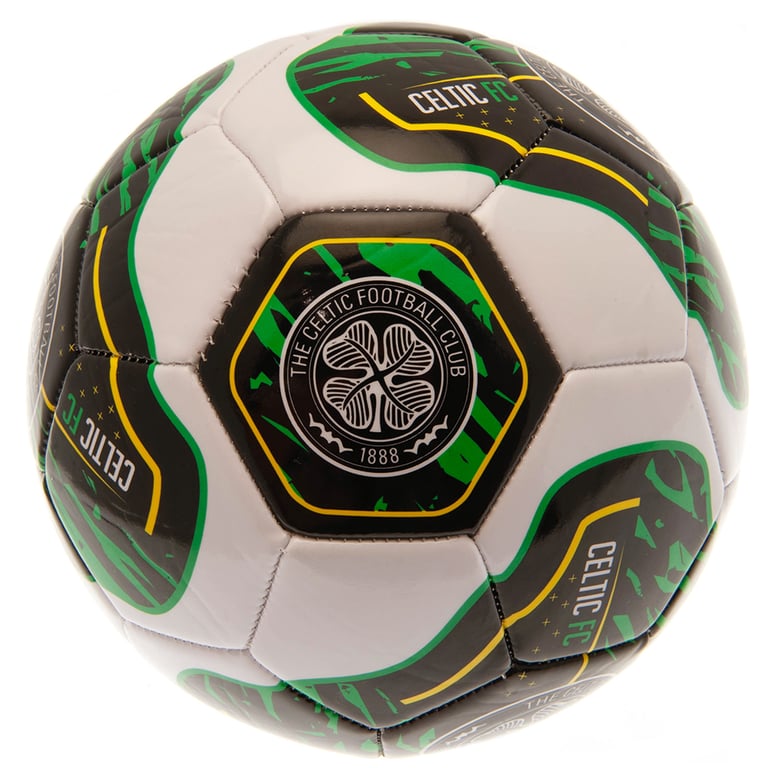 Celtic FC Tracer 26 Panel PVC Football - Green & White Crest Design