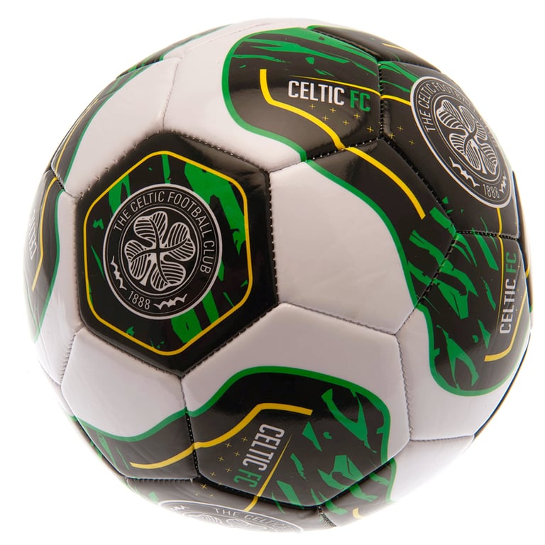 Celtic FC Tracer 26 Panel PVC Football - Green & White Crest Design