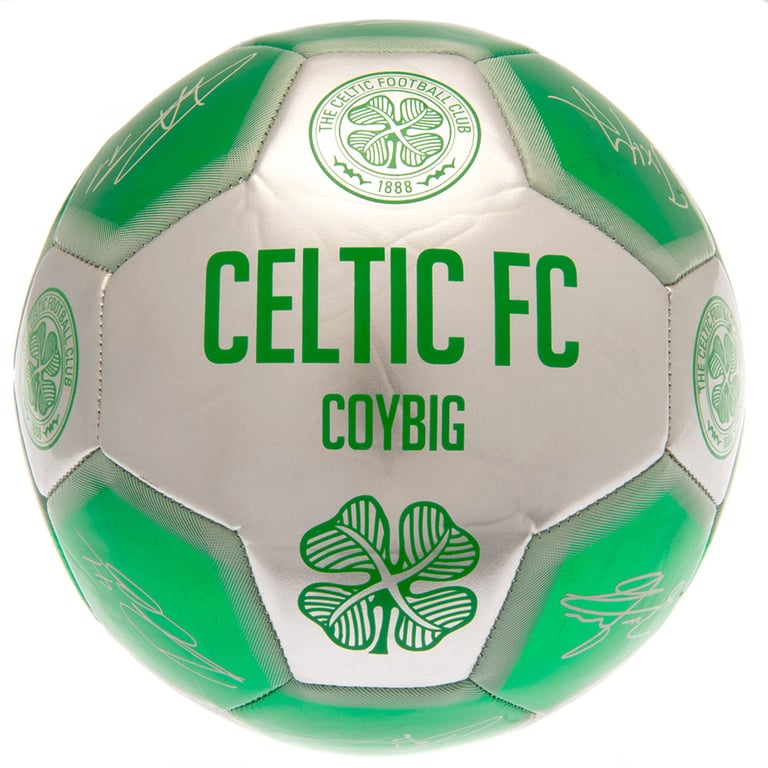 Celtic FC Sig 26 Panel Synthetic Football - Official Crest and Player Signature Prints
