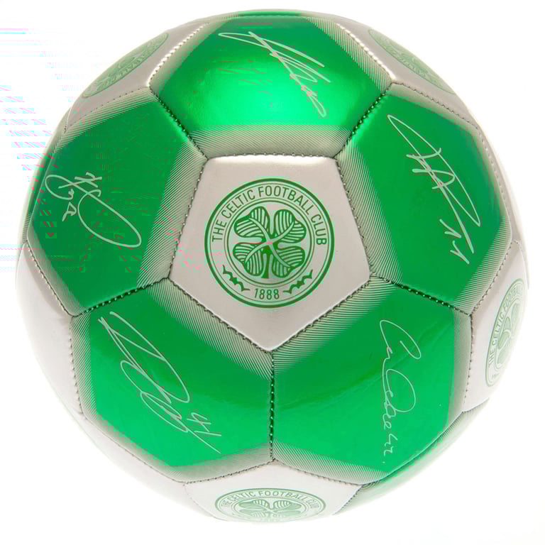 Celtic FC Sig 26 Panel Synthetic Football - Official Crest and Player Signature Prints