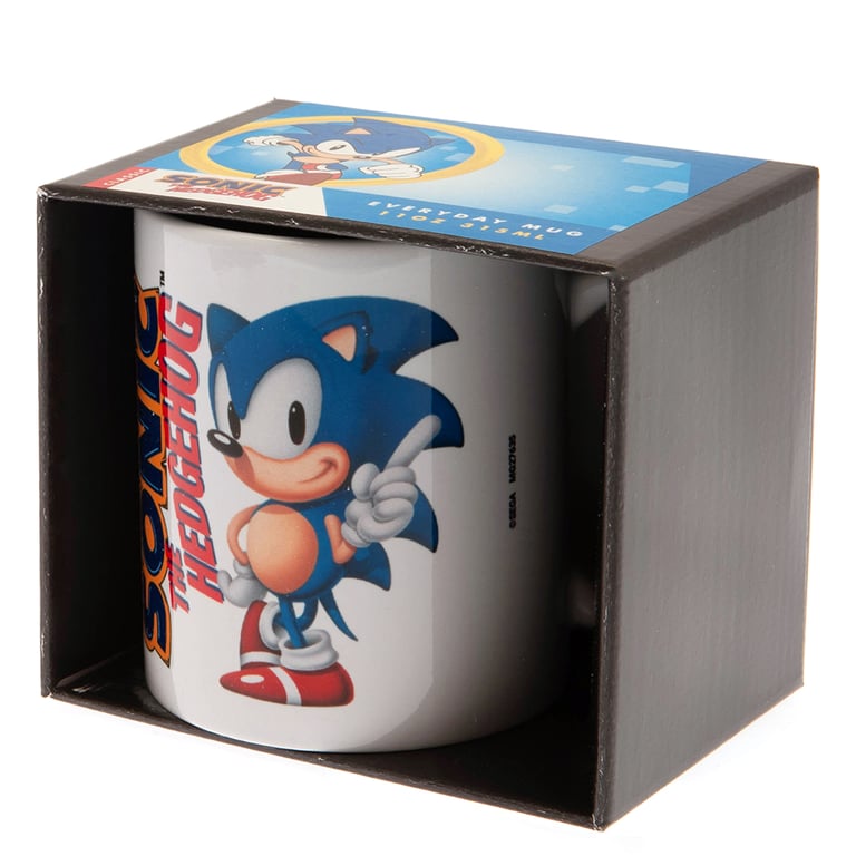 Sonic The Hedgehog Ceramic Glazed Coffee Mug with White Handle