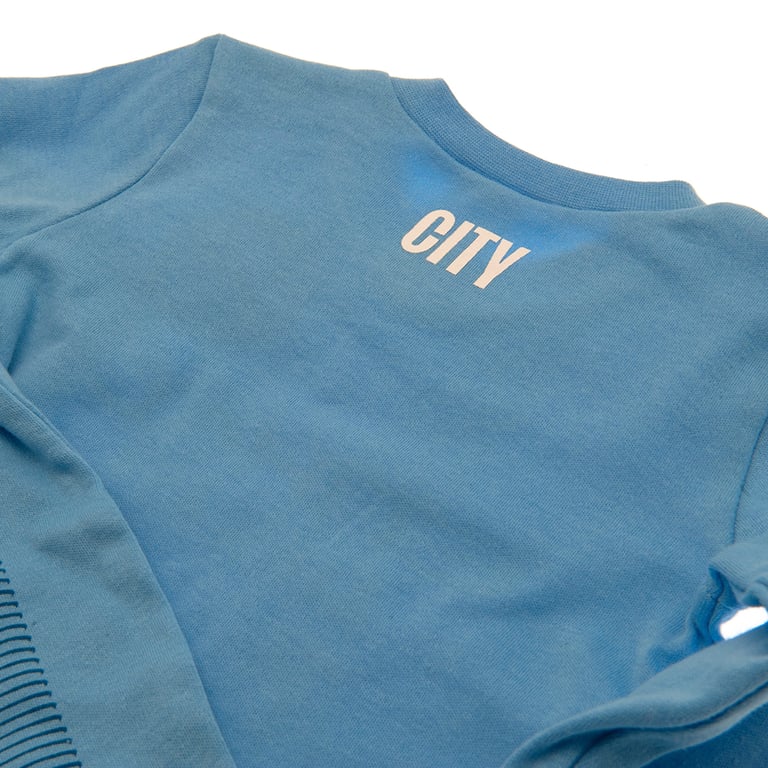 Manchester City FC Baby Sleepsuit - Soft Cotton Design Inspired by 2023-24 Kit