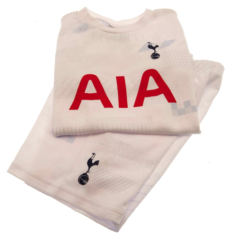 Tottenham Hotspur FC Shirt & Short Set 9/12 months Geometric Pattern Cotton Outfit with Club Crest