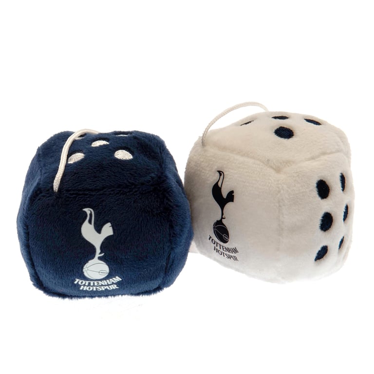 Tottenham Hotspur FC Soft Navy and White Hanging Dice with Woven String