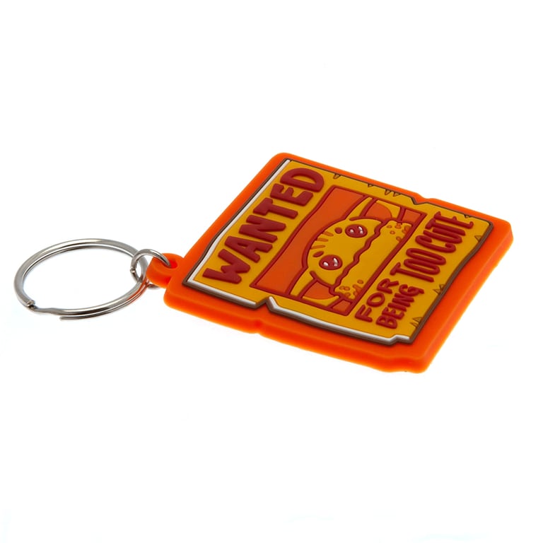 Star Wars The Mandalorian Durable PVC Keychain with Chain and Split Ring