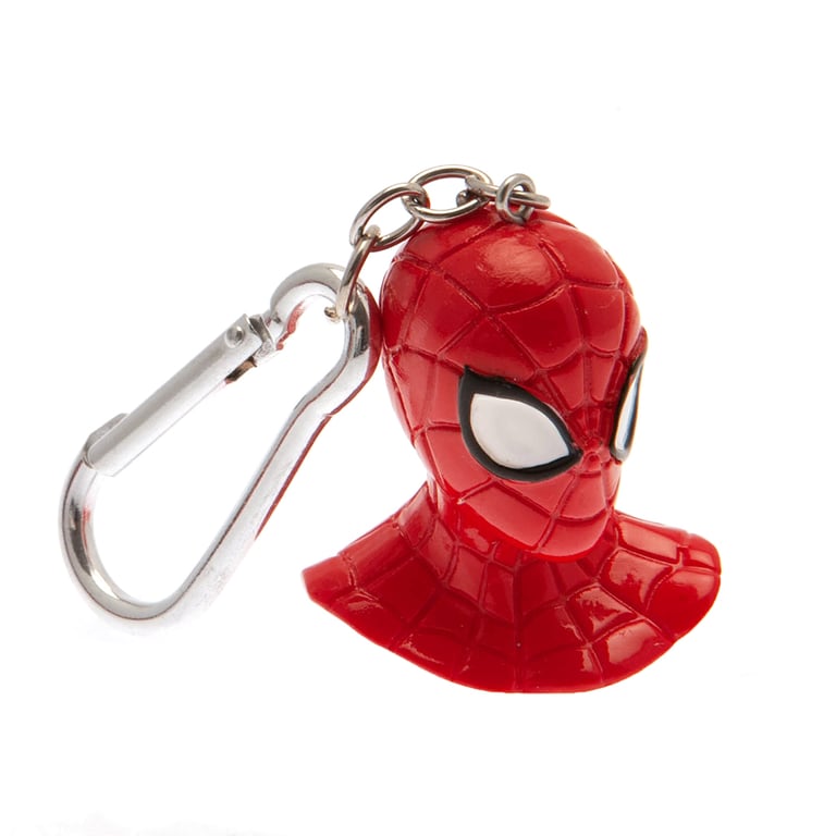 Spider-Man 3D Polyresin Keyring with Chain and Carabiner Clip