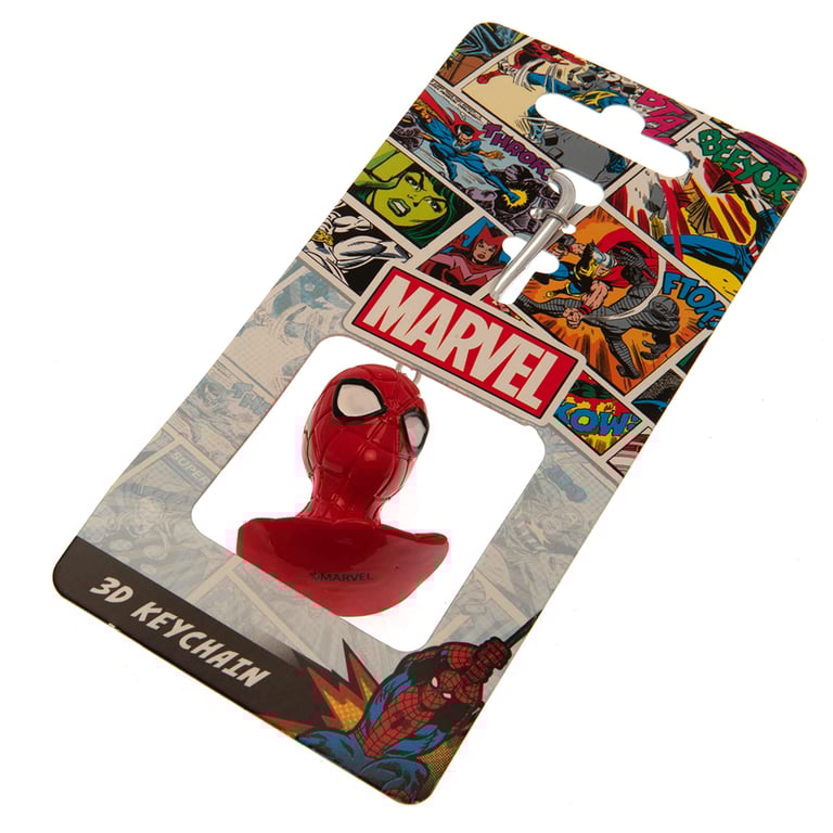 Spider-Man 3D Polyresin Keyring with Chain and Carabiner Clip