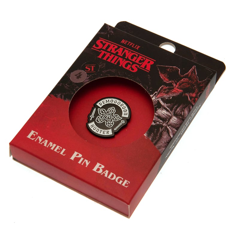 Stranger Things Demogorgon Hunter Enamel Pin Badge - Colorful Collectible Pin