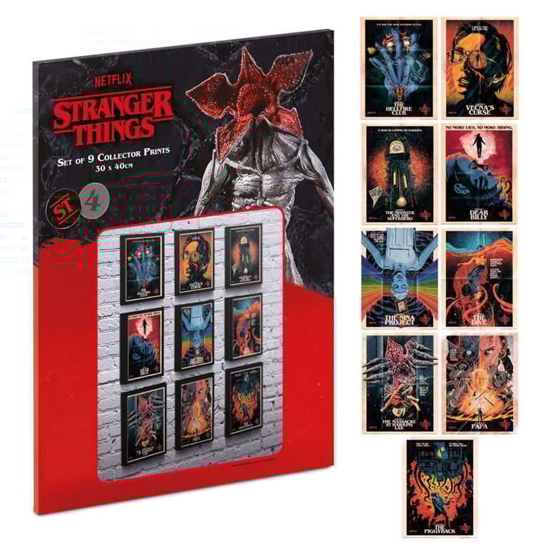 Stranger Things 4 Collector Print Set - Season 4 Artwork for Home Decor