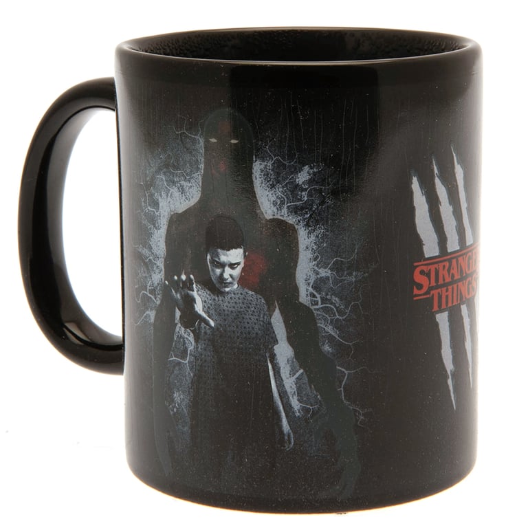 Stranger Things 4 Heat Changing Vecna Mug - Hand Wash Only, Heat Sensitive Artwork of Eleven and Vecna