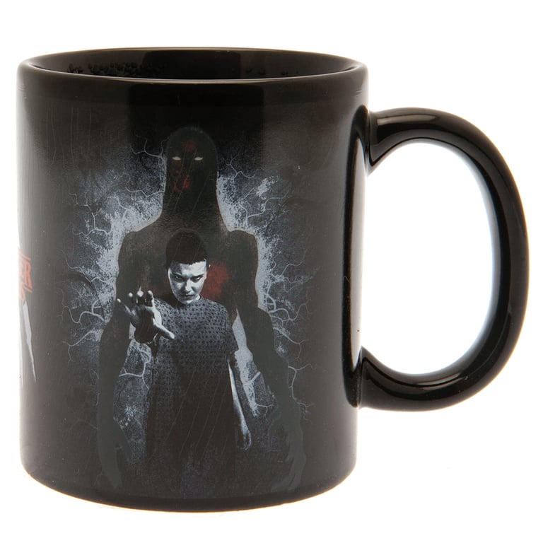 Stranger Things 4 Heat Changing Vecna Mug - Hand Wash Only, Heat Sensitive Artwork of Eleven and Vecna