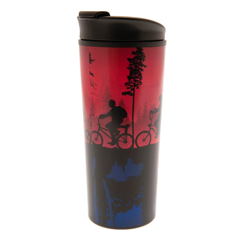 Stranger Things Metal Double-Walled Thermal Travel Mug with Screw Top Lid