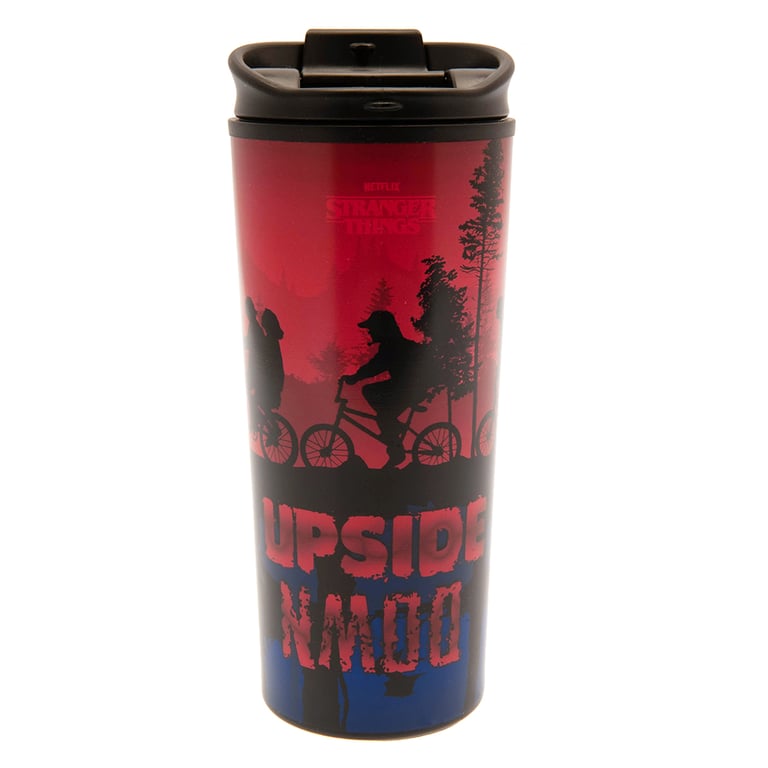 Stranger Things Metal Double-Walled Thermal Travel Mug with Screw Top Lid