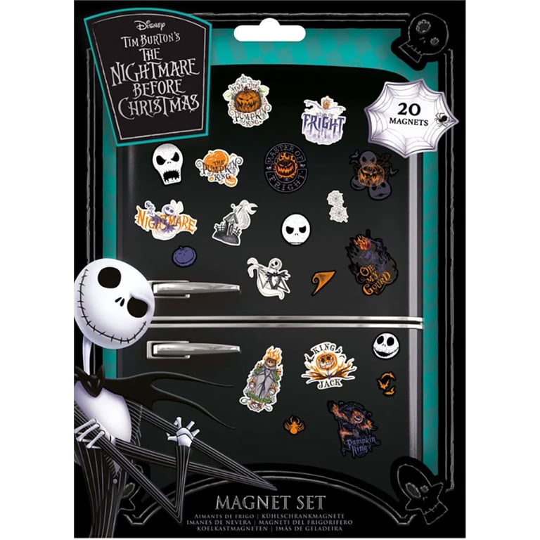 The Nightmare Before Christmas Fridge Magnet Set - 20 Detailed Designs for Personalised Home Decor