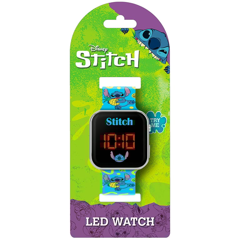 Lilo & Stitch Junior LED Digital Watch - Silicone Strap with 1 Year Guarantee