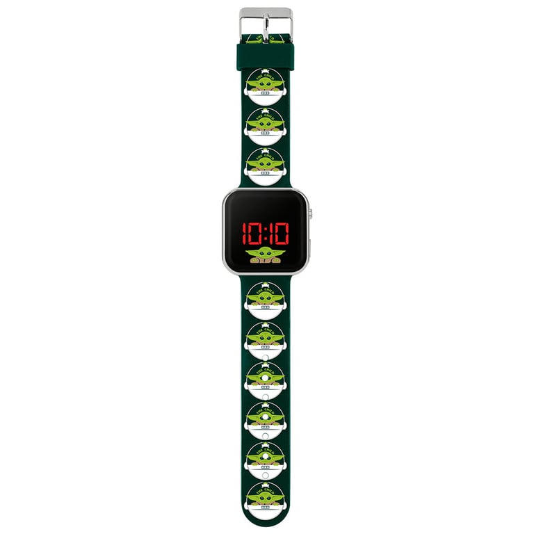 Star Wars Mandalorian Grogu Junior LED Digital Watch with Silicone Strap