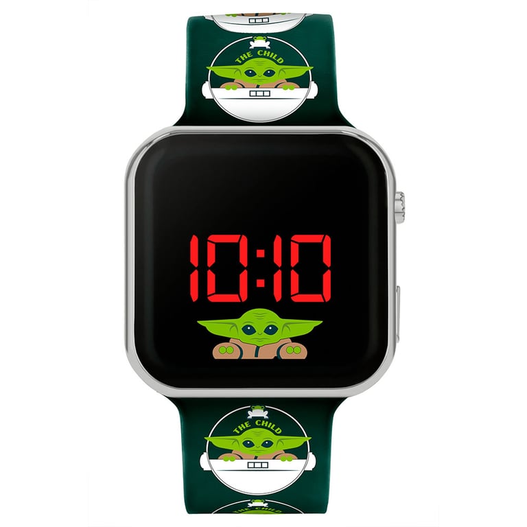 Star Wars Mandalorian Grogu Junior LED Digital Watch with Silicone Strap