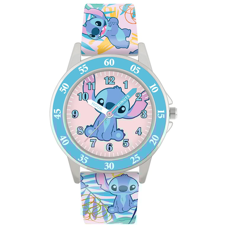 Lilo & Stitch Junior Time Teacher Analogue Watch with Silicone Strap and Metal Casing