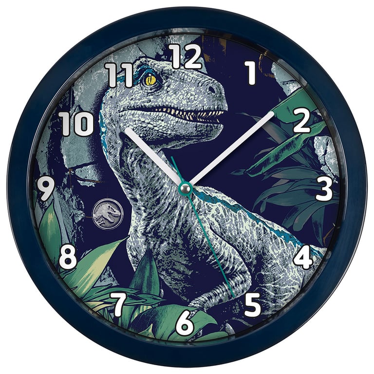 Jurassic World Velociraptor Durable Plastic Wall Clock