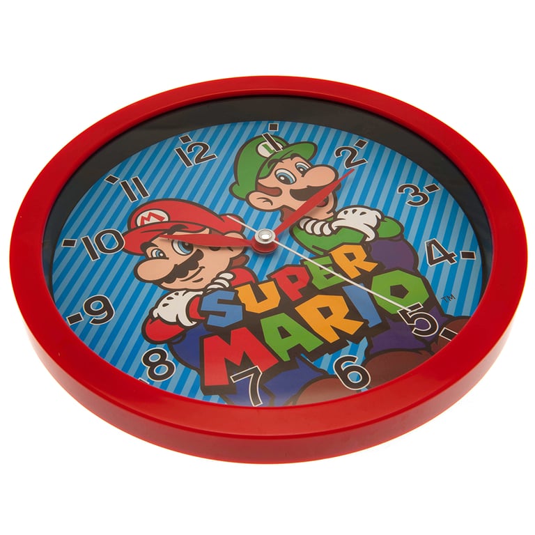 Super Mario Durable Plastic Wall Clock with Modern Quartz Movement