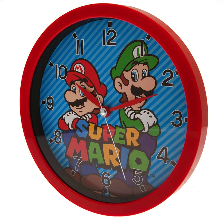 Super Mario Durable Plastic Wall Clock with Modern Quartz Movement