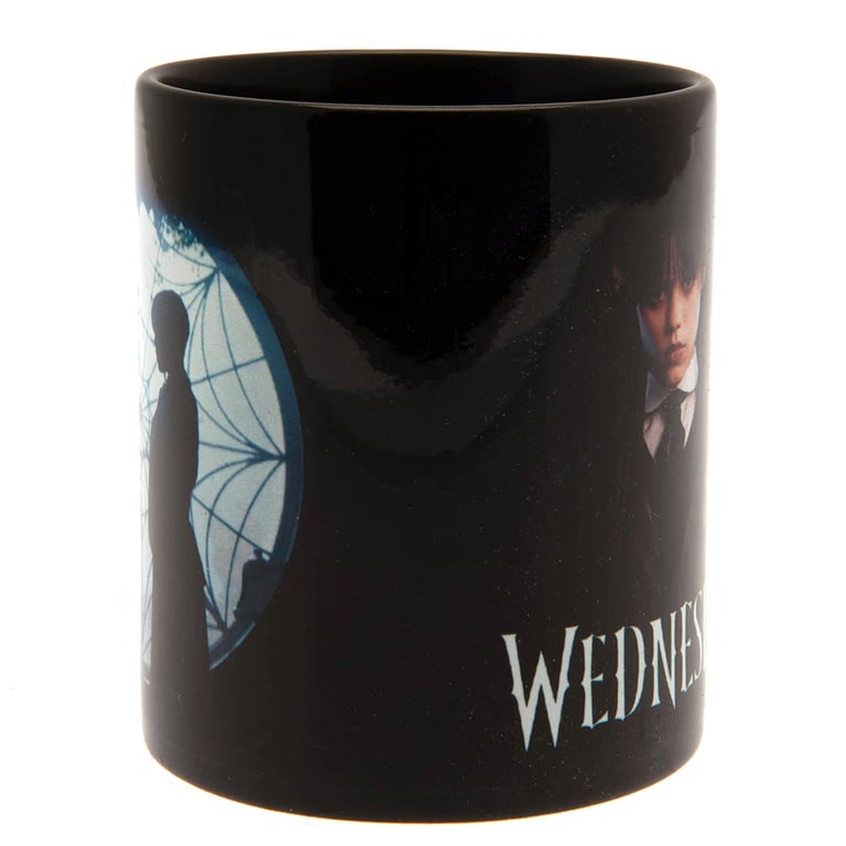 Wednesday Ceramic Mug - Kiln Fired Finish with Wednesday & Enid Silhouette Design