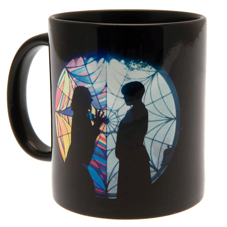 Wednesday Ceramic Mug - Kiln Fired Finish with Wednesday & Enid Silhouette Design