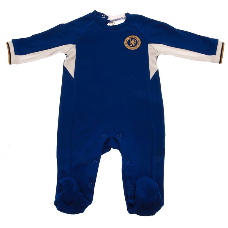 Chelsea FC Royal Blue Baby Sleepsuit - Soft Cotton Design with Club Crest