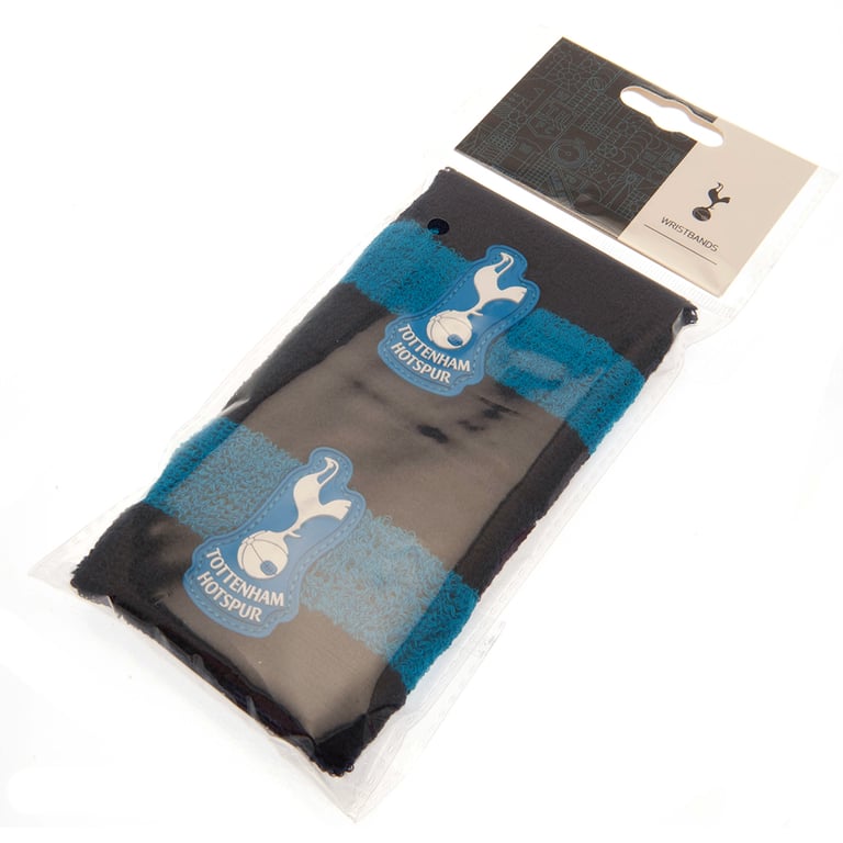 Tottenham Hotspur FC Navy Blue Soft Cotton Wristbands with Electric Blue Bands and Club Crest