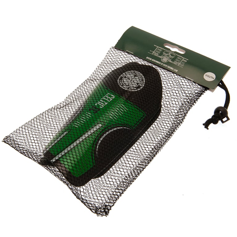 Celtic FC Delta Design Youth Shin Guards - Comfortable Protection with Crested Shell